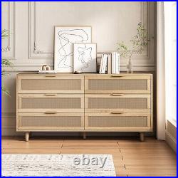 6-Drawers Dresser for Bedroom Chest of Drawers Wood Cabinet Storage Organizer