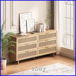 6-Drawers Dresser for Bedroom Chest of Drawers Wood Cabinet Storage Organizer