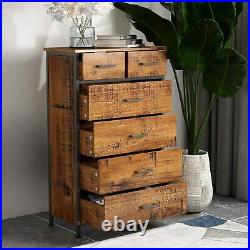 6 Drawers Storage Wood Chest of Dresser Clothes Organizer Bedroom Cabinet