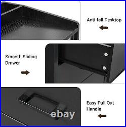 6 Wide Drawer Dresser with LED Lights Large Capacity Storage for Bedroom, Black