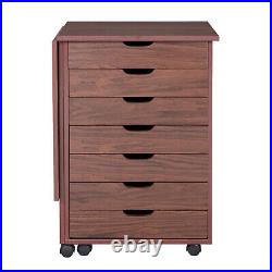 7 Chest Drawers Dresser Bedroom Furniture Storage MDF File Cabinet Closet Brown