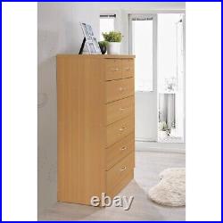 7 Door Wooden Dressers Chest of Drawers With 2 Locks