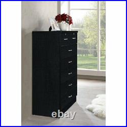 7-Drawer Chest Dresser Modern Elegant Bedroom Clothes Storage Organizer Black