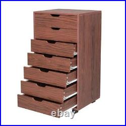 7-Drawer Chest, MDF Storage Dresser Cabinet with Wheels