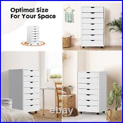 7 Drawer Chest Storage Cabinets Dressers Wood 7-Drawer, White