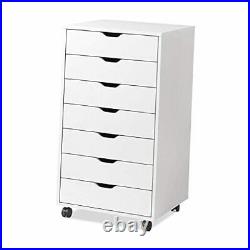 7-Drawer Chest, Wood Storage Dresser Cabinet 18.9 W x 15.7 D x 34.5 H White