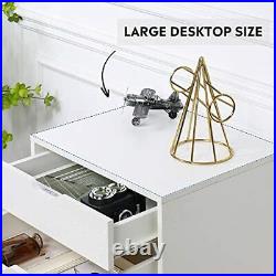 7-Drawer Chest, Wood Storage Dresser Cabinet 18.9 W x 15.7 D x 34.5 H White