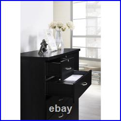 7 Drawer Dresser Bedroom Chest Cabinet Organizer Clothes Storage Furniture Black