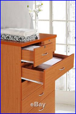 7 Drawer Dresser Chest Storage Bedroom Furniture Clothes Organizer Modern Cherry