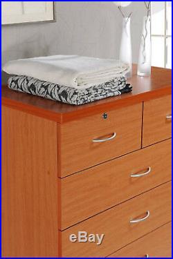 7 Drawer Dresser Chest Storage Bedroom Furniture Clothes Organizer Modern Cherry