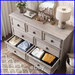 7 Drawer Dresser Nightstand Wood Tall Chest Storage Cabinet Shelf for Bedroom