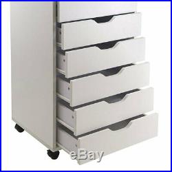7-Drawer Dresser Organizer Cabinet Accent Chest File Craft Storage Wooden White