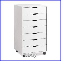 7 Drawer Dresser Storage Cabinet for Makeup Tall Chest of Drawers Indoor White