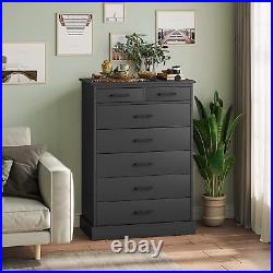 7 Drawer Dresser for Bedroom Large Storage Cabinet, Chest of Drawers for Closet