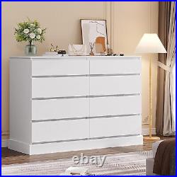 8 Double Drawer Wood Dressers Chests Of Drawers Dresser For Bedroom No Handle