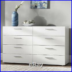 8 Drawer Chest Dresser Storage Bedroom Furniture Clothes Organizer Modern White