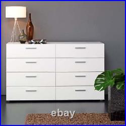 8 Drawer Double Dresser Storage Cabinet Organizer Chests of Drawers Bedroom 2023