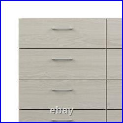 8-Drawer Double Dresser Tower Unit Chest of Drawers Storage Cabinet Bedroom