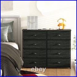 8 Drawer Dresser Wide 40'' Long, Storage Chest of Drawer for 42'' TV Stand, Clos