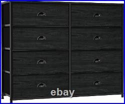8 Drawer Dresser Wide 40'' Long, Storage Chest of Drawer for 42'' TV Stand, Clos