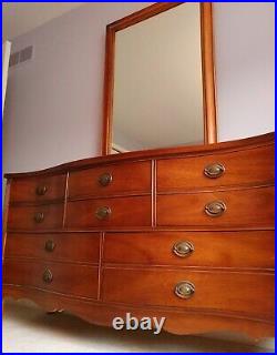 8 Drawer Henredon Bedroom Mirror Dresser Chest Storage Wood Furniture Mahogany