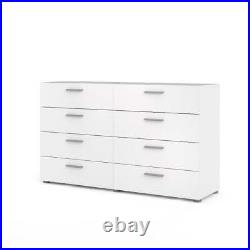 8 Drawer Wood Dresser Bedroom Modern Organizer Storage Wide Chests of Drawer New