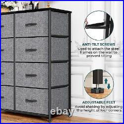 8 Drawers Chest of Fabric Dresser Cabinet Storage Tower Bins Bedroom Organizer