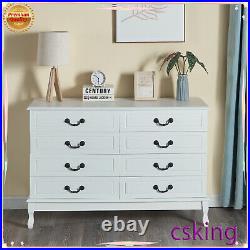 8 Drawers Dresser Double Wood Storage Dressers Chests of Drawers for Bedroom