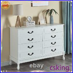 8 Drawers Dresser Double Wood Storage Dressers Chests of Drawers for Bedroom