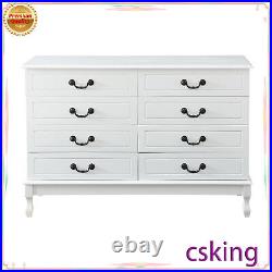 8 Drawers Dresser Double Wood Storage Dressers Chests of Drawers for Bedroom