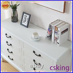 8 Drawers Dresser Double Wood Storage Dressers Chests of Drawers for Bedroom