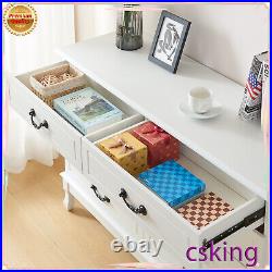 8 Drawers Dresser Double Wood Storage Dressers Chests of Drawers for Bedroom