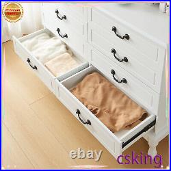 8 Drawers Dresser Double Wood Storage Dressers Chests of Drawers for Bedroom