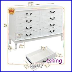 8 Drawers Dresser Double Wood Storage Dressers Chests of Drawers for Bedroom