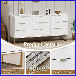 9 Drawer Chest Of Dresser Storage Tower Cabinet Bedroom Organizer Living Room