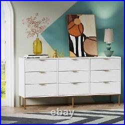 9 Drawer Chest Of Dresser Storage Tower Cabinet Bedroom Organizer Living Room