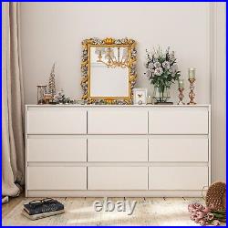 9 Drawer Dresser for Bedroom Handle-Free Wood Storage Chest of Drawer Organize