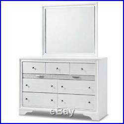 9 Drawers Dresser Chest Mirror Set Storage Cabinet Modern Furniture White