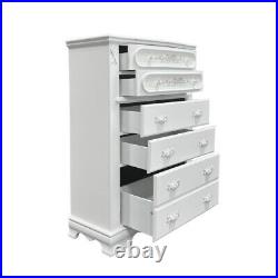 ACME Flora 6-Drawer Chest in White Finish Classic Bedroom Storage