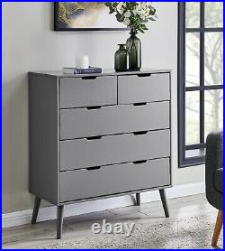 ALMA Grey White Chest of Drawers Draws Bedside Table Cupboard Modern Bedroom Set
