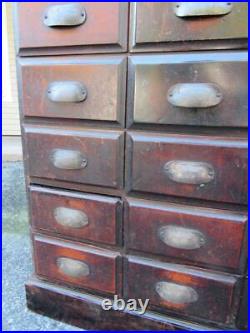ANTIQUE 19THc MULTI-DRAWER APOTHECARY CABINET CHEST