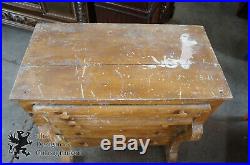 Antique American Empire Tallboy Chest 5 Drawer Dresser Scrolled Leg Chic Painted