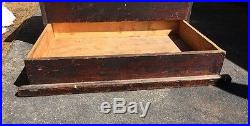 Antique Carpenters Wood Tool Chest Box Ca 1900 Hidden Drawer Old Barn Find