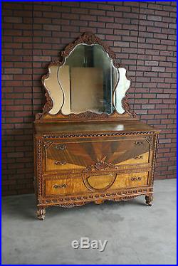 Antique Chest of Drawers With Mirror Vintage Chest Chest of Drawers