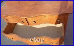 Antique Curved Front Chest of Drawers Detachable Swivel Mirror Oak BEAUTIFUL