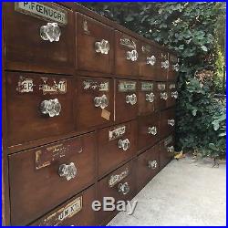 Antique English Apothecary Cabinet/Chest of drawers 1800s Victorian Pharmacist