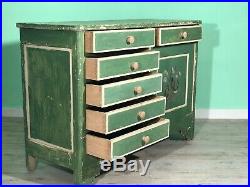 Antique Irish hand painted chest of drawers with original paint