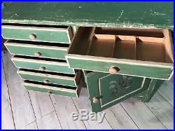 Antique Irish hand painted chest of drawers with original paint