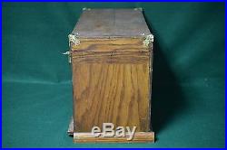 Antique Pontiac Motor Division Machinist Tool Box Chest Solid Wood 7-Drawer