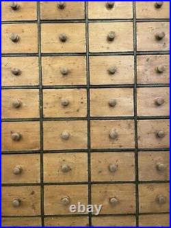 Antique Reconditioned Wood 60 Drawer Apothocary Cabinet Chest of Drawers